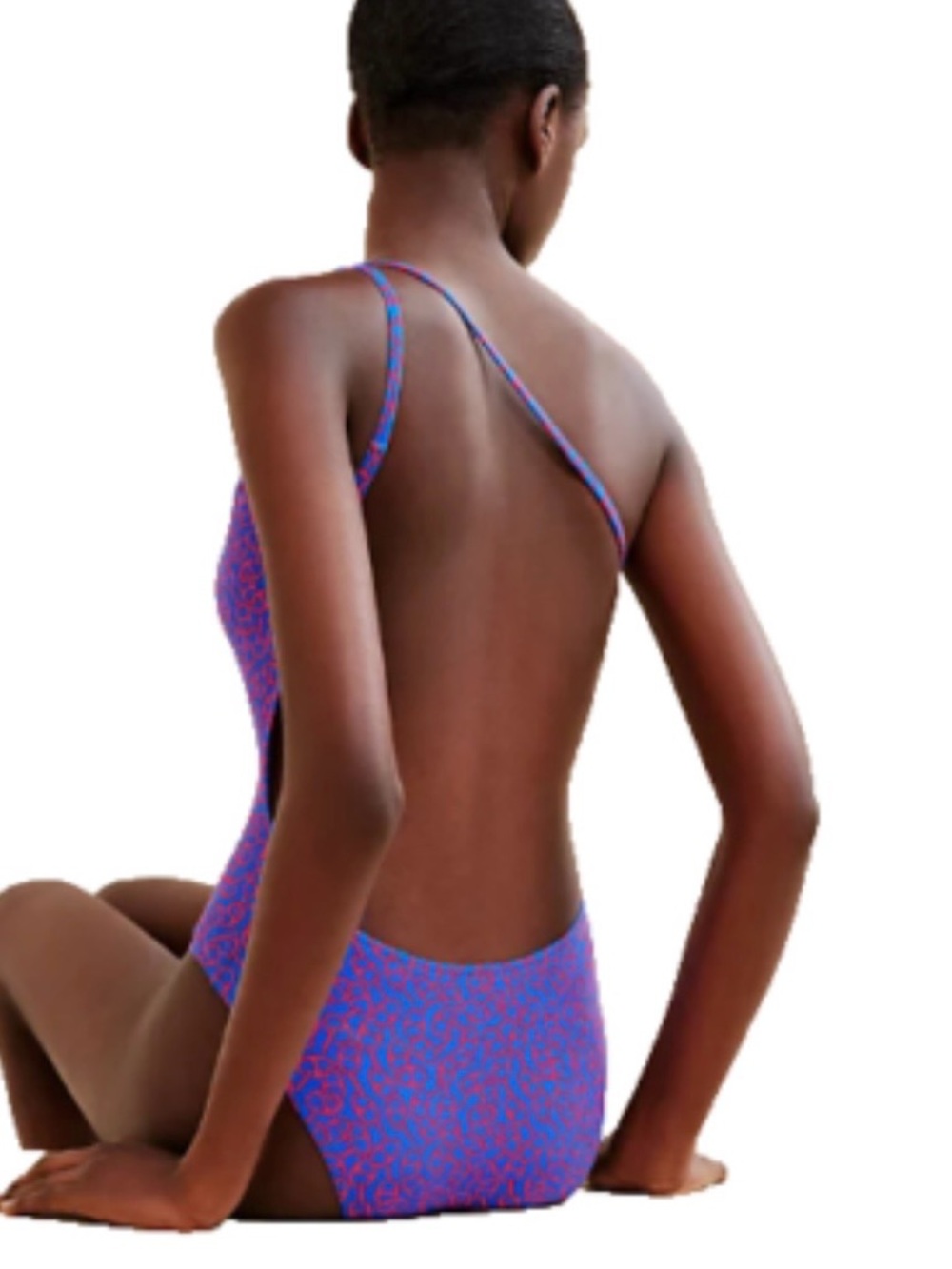 Hermes One-Shoulder Patterned Swimsuit Size 36 Swim - Picture 8 of 8